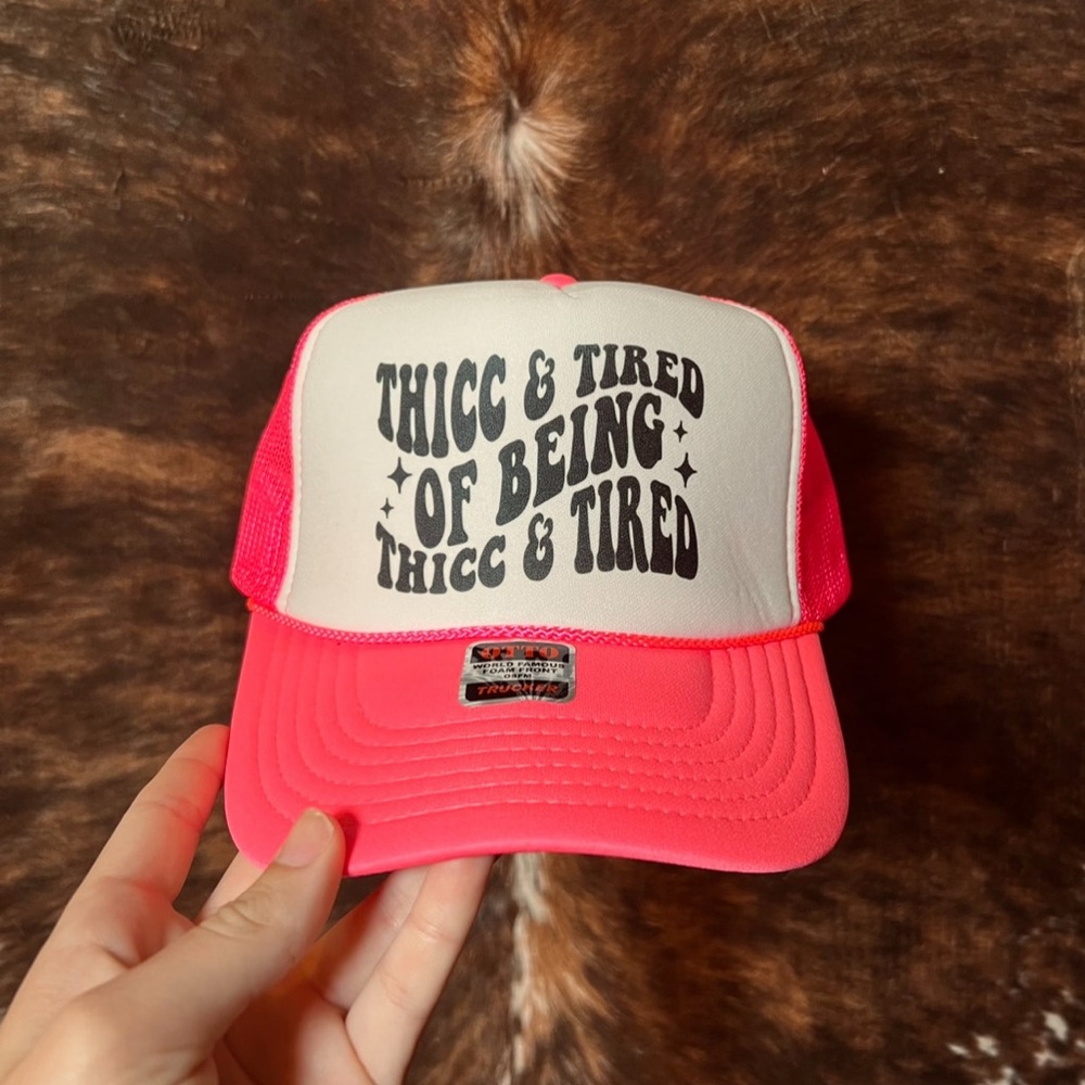 Pink and White Trucker Hat